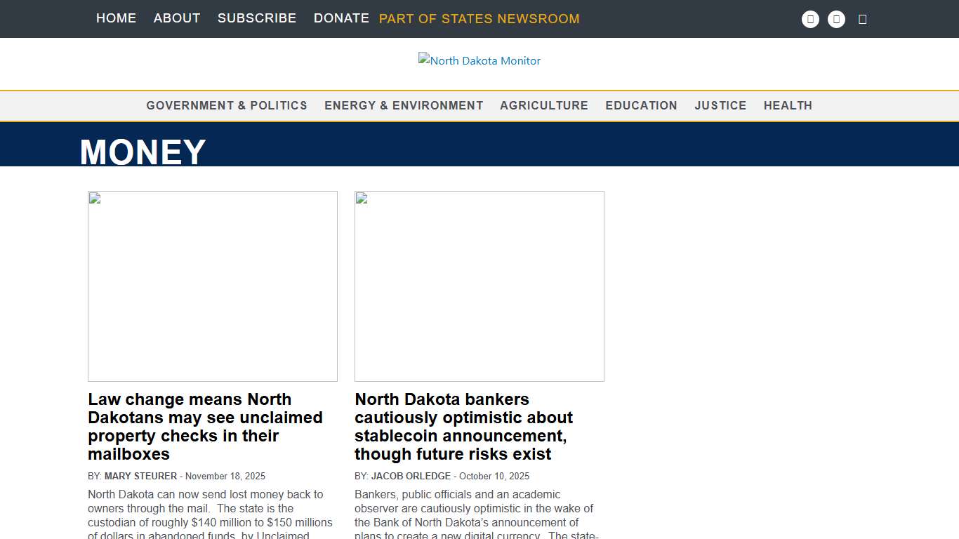 Money Archives • North Dakota Monitor